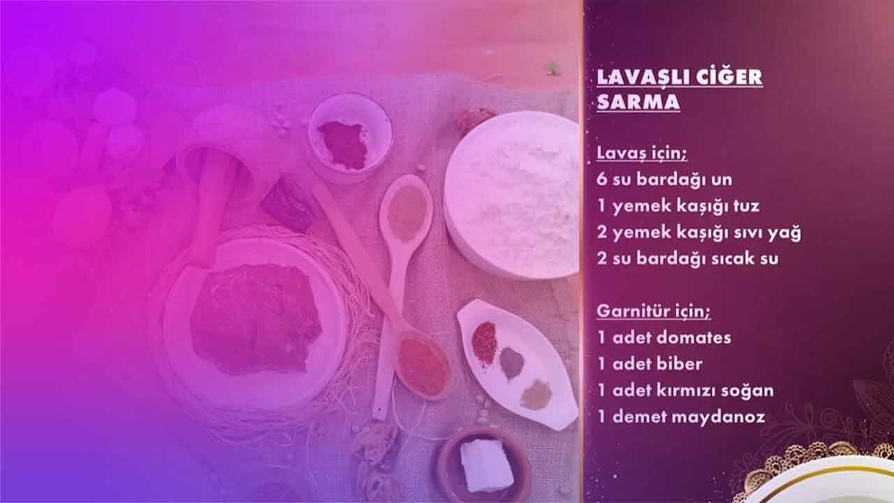 Lavaşlı Ciğer Sarma Malzemeleri