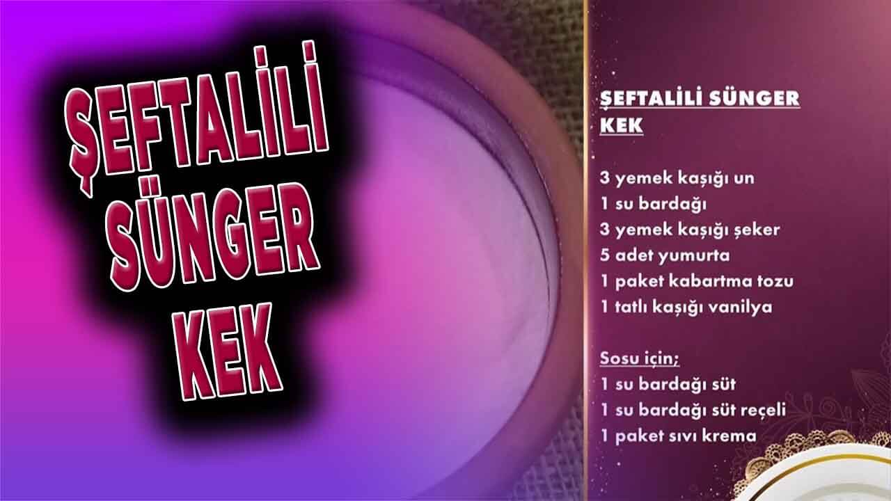 Gelinim Mutfakta Şeftalili Sünger Kek Tarifi